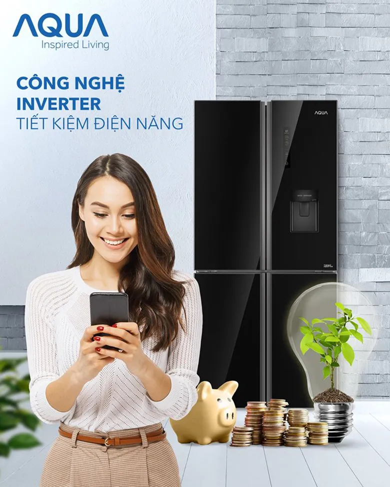 Tủ lạnh Aqua - Công nghệ Inverter tiết kiệm điện