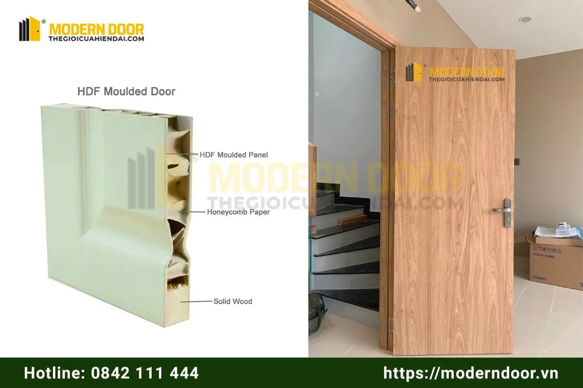 Cấu tạo cửa gỗ công nghiệp HDF