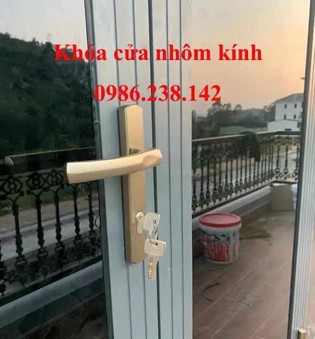 Ổ khóa cửa nhôm kính 04