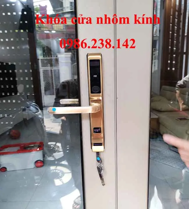 Ổ khóa cửa nhôm kính 01