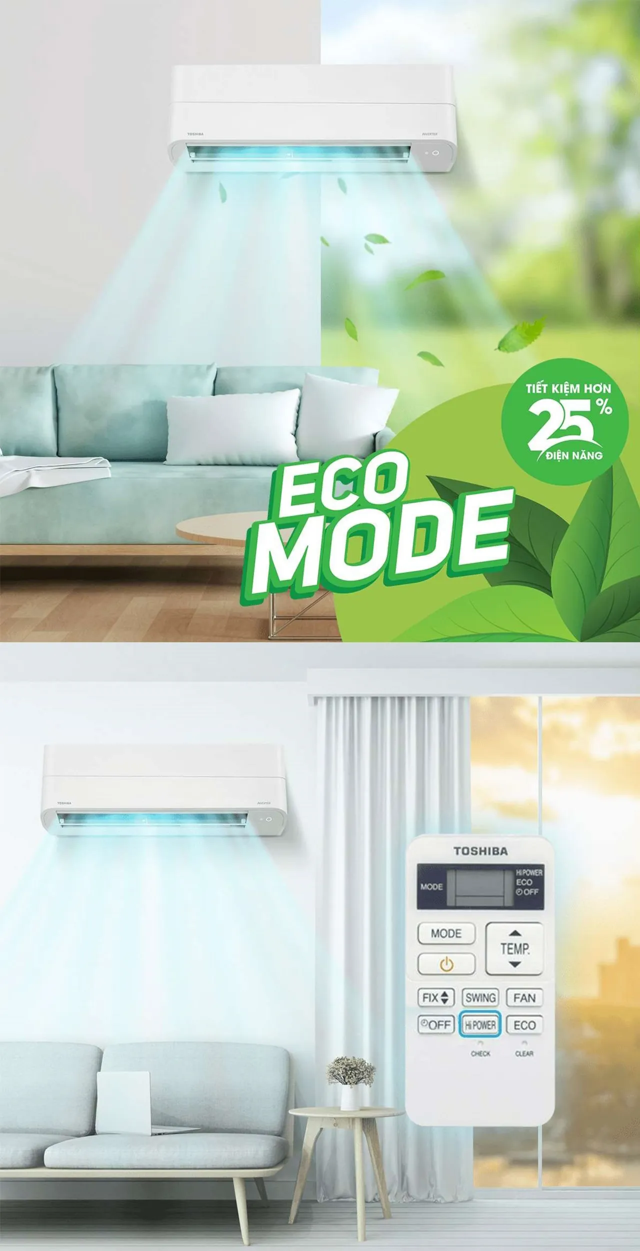 Alt text describing the image of Toshiba air conditioner