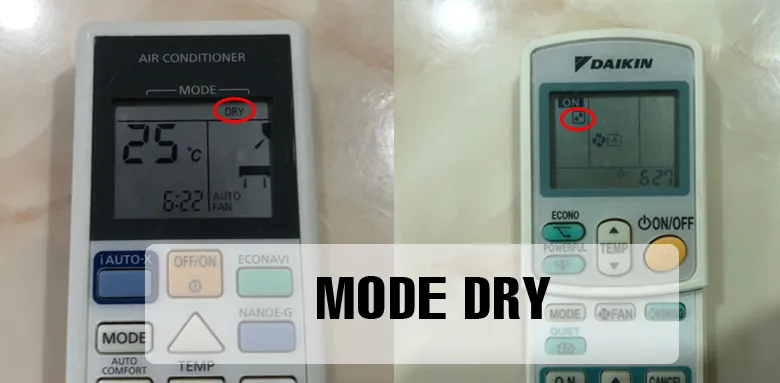 Mode DRY của điều hòa