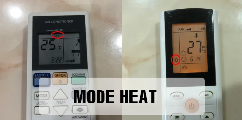Mode HEAT của điều hòa