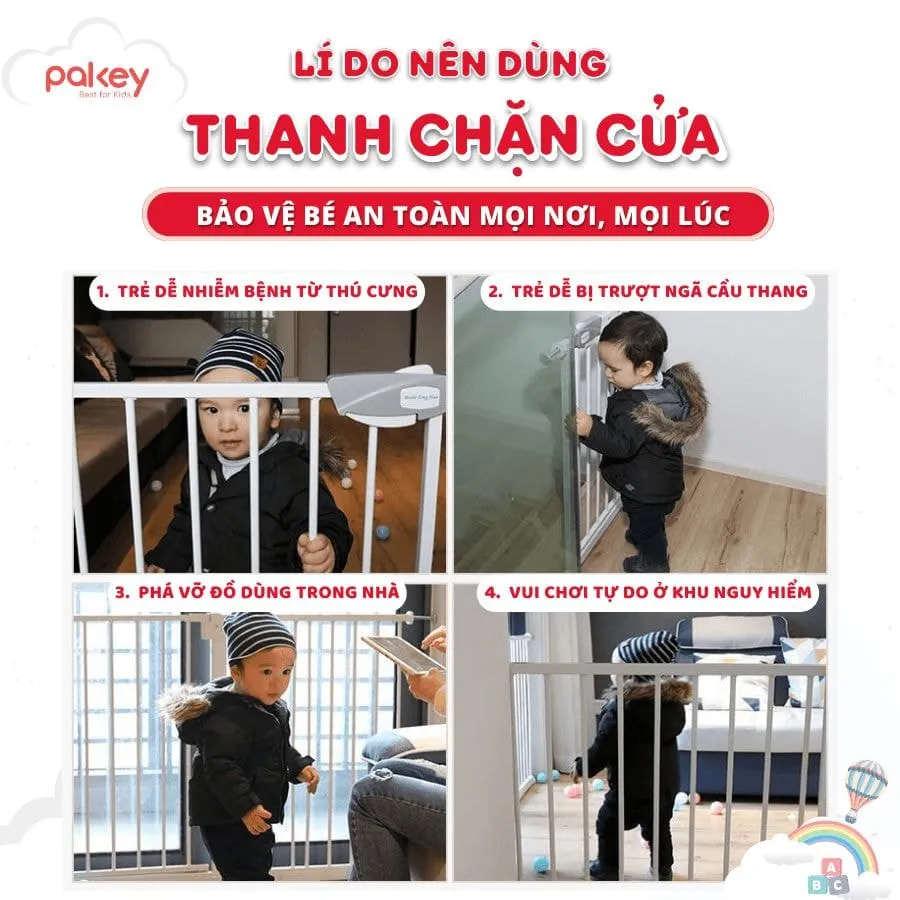 Thanh chắn cửa Pakey đảm bảo an toàn cho bé