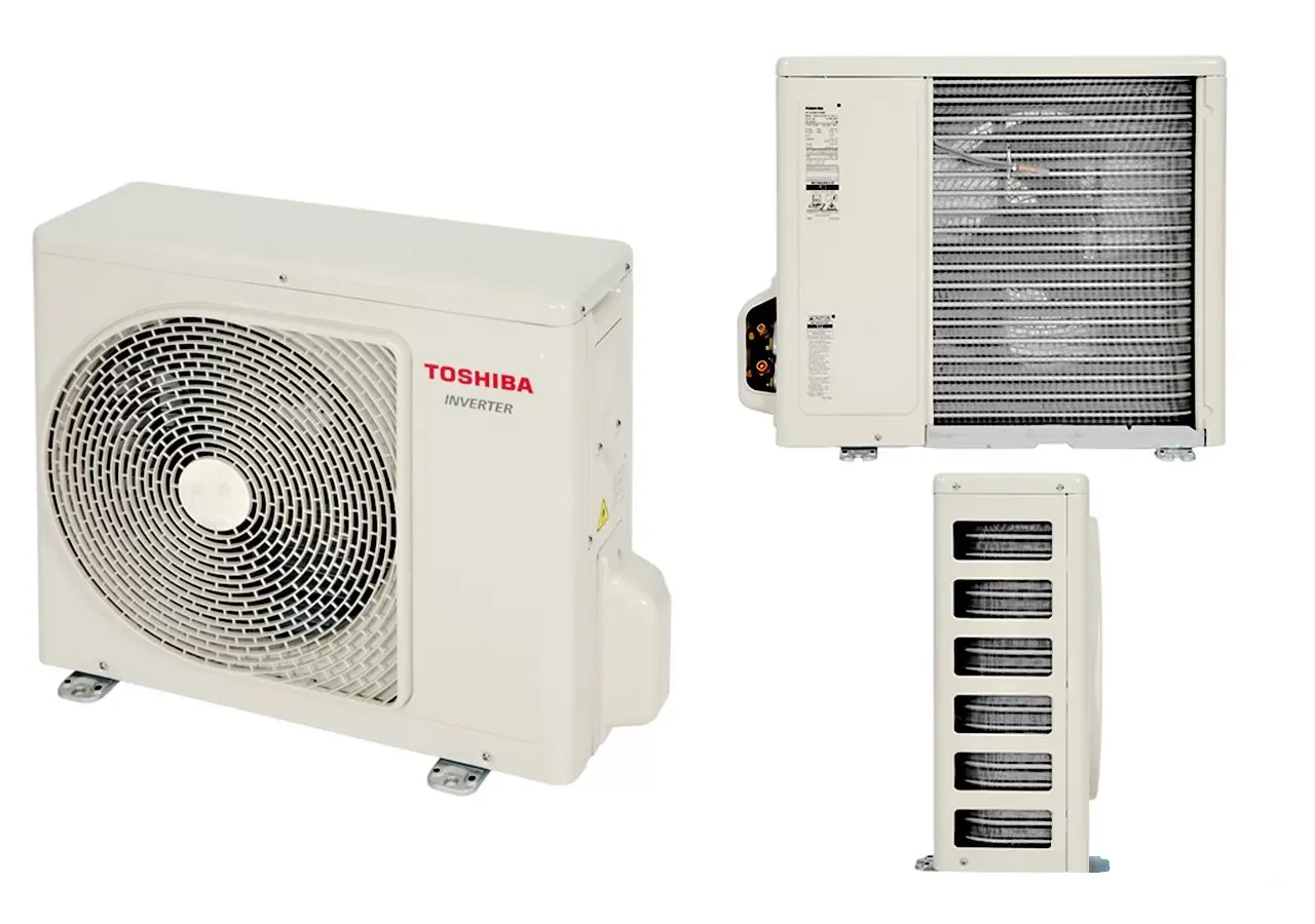 Alt text describing the image showcasing the air conditioner's features