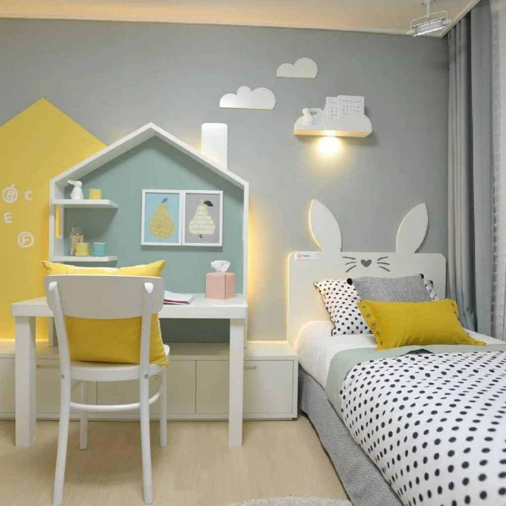 Giường ngủ trẻ em chất liệu gỗ an toàn và thân thiện