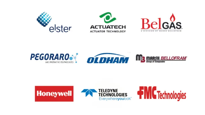 Logo các đối tác chiến lược toàn cầu của Phuc Sang Minh Gas trong ngành khí