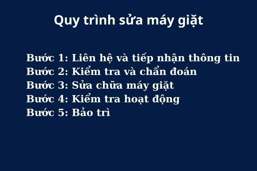 Quy trình sửa chữa máy giặt chuyên nghiệp