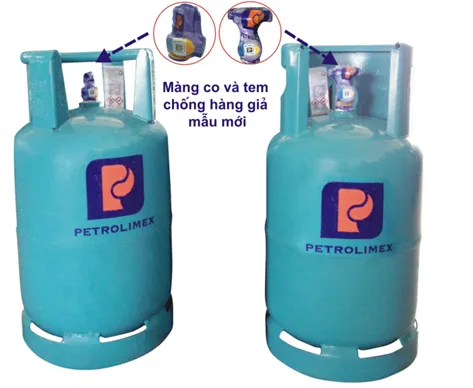Tem kiểm định và niêm phong bình gas Petrolimex mới