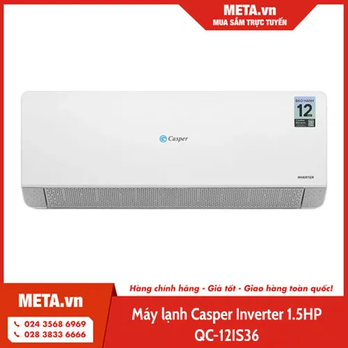 Máy lạnh Casper Inverter 1.5HP QC-12IS36